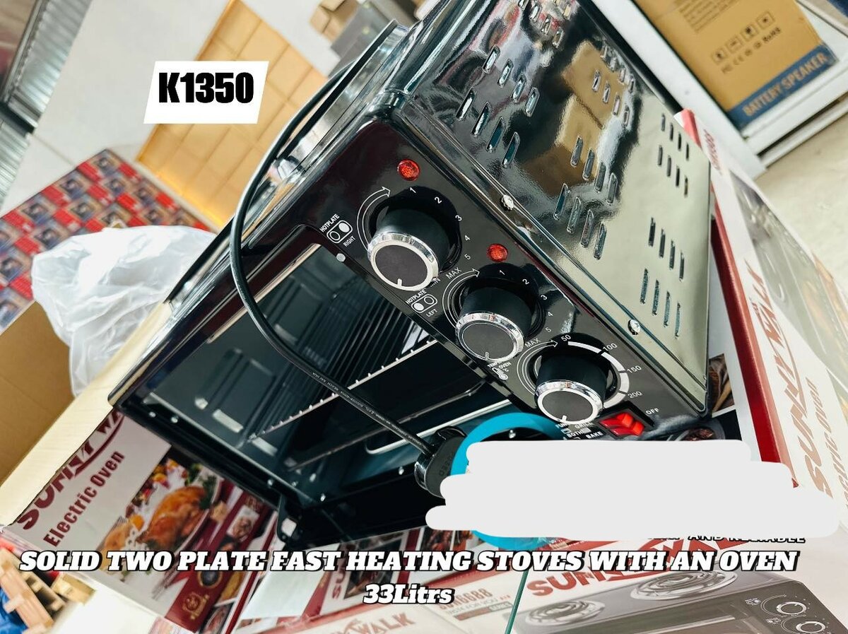 SOLID TWO PLATE FAST HEATING STOVESIWITH ANOVEN 33Litrs