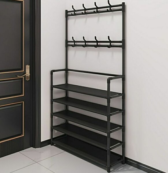 Étagère à chaussures et portemanteau