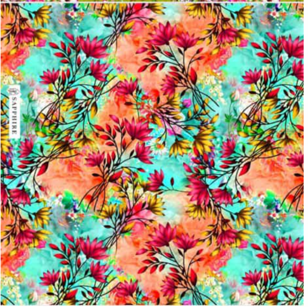 Sapphire 2pc print khaddar