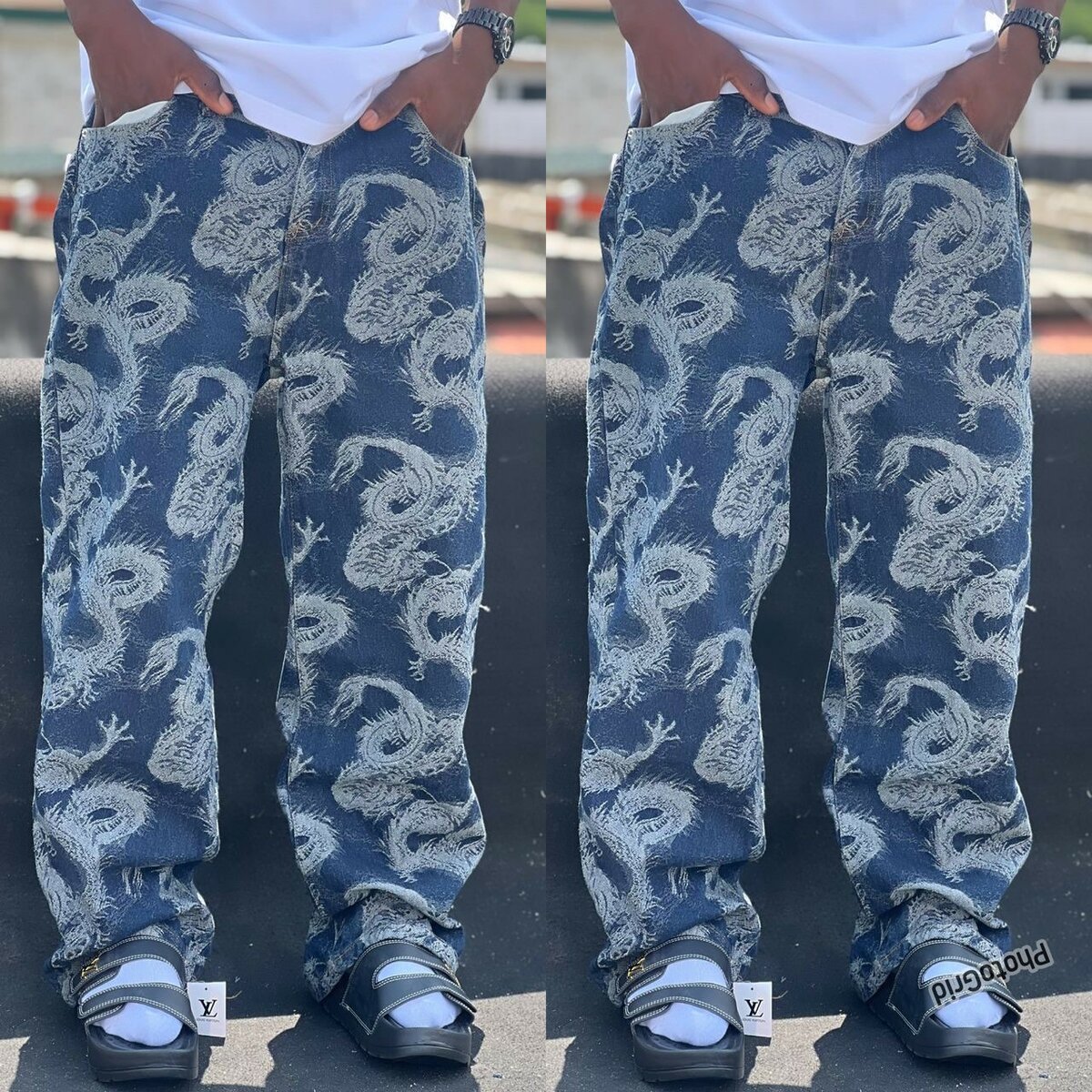 Jeans Homme Motifs Créatifs