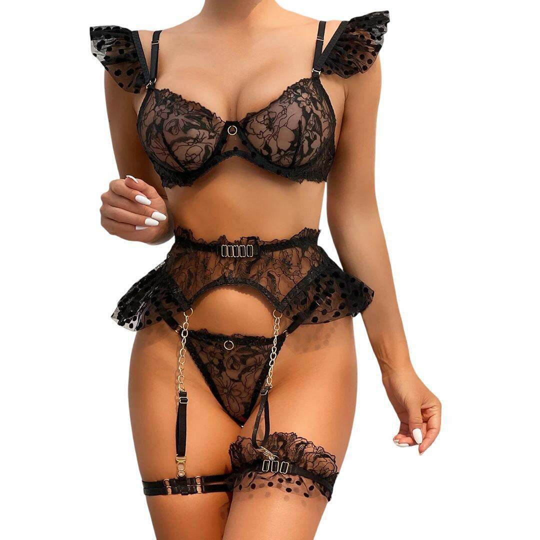 Ensemble lingerie noire sexy