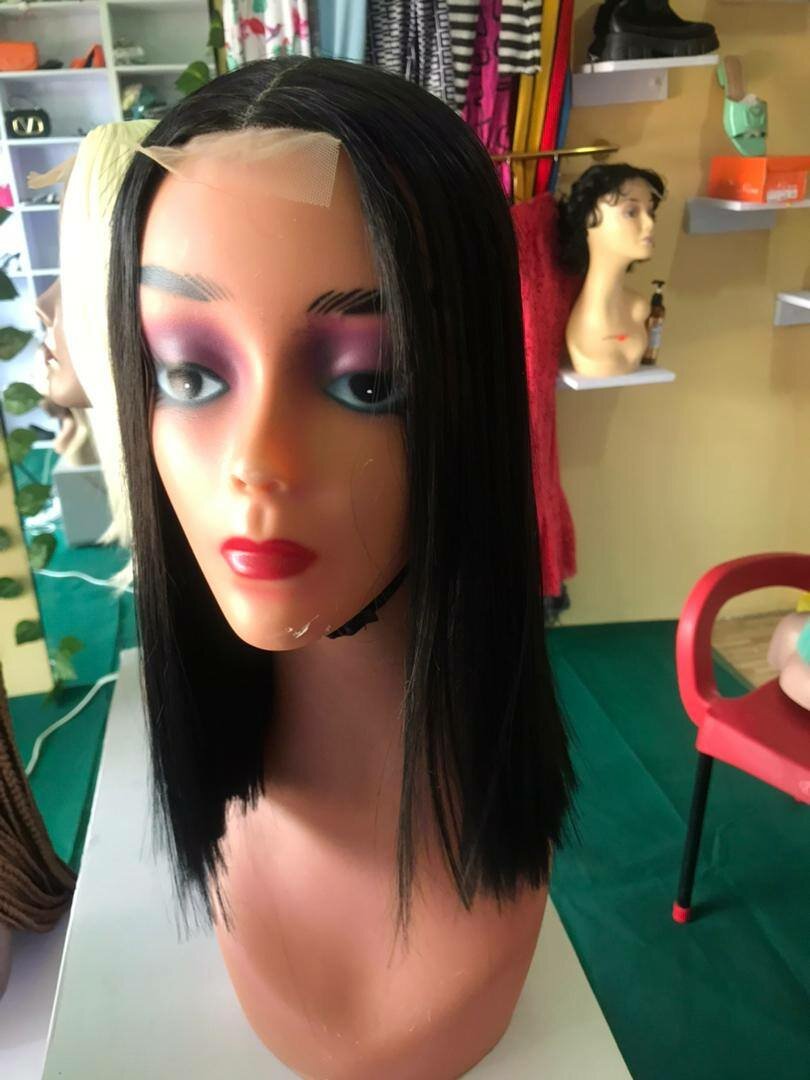 14inches blunt cut available human hair blend