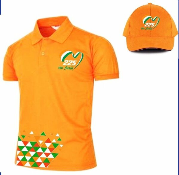 Ensemble polo et casquette orange