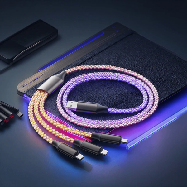 Câble multifonction LED 3-en-1