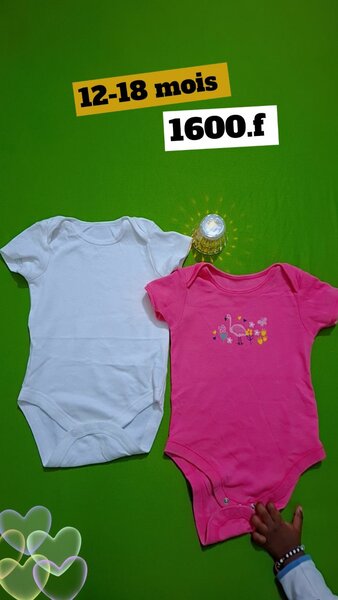 Lot de bodies bébé colorés