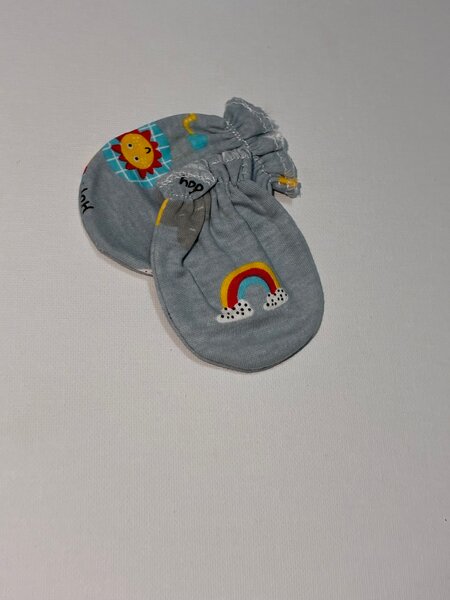 Moufles Bébé en Coton Doux