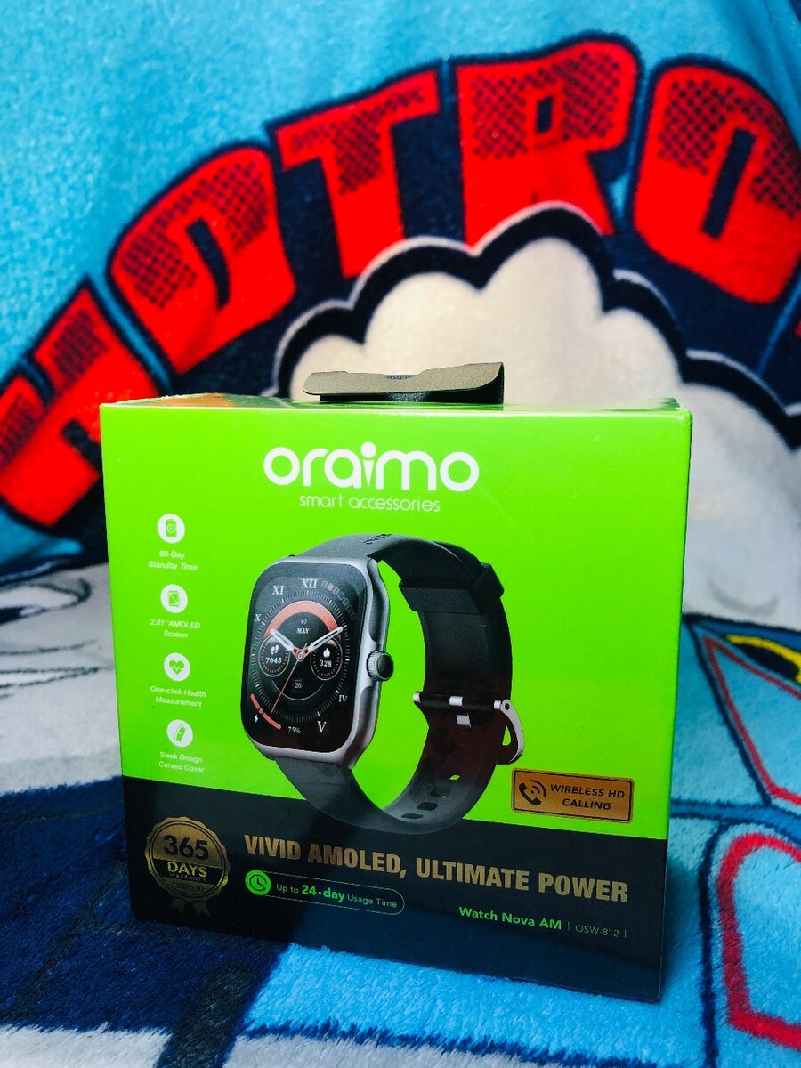 oraimo Watch Nova AM 2.01" AMOLED Screen Curved Cover Smart