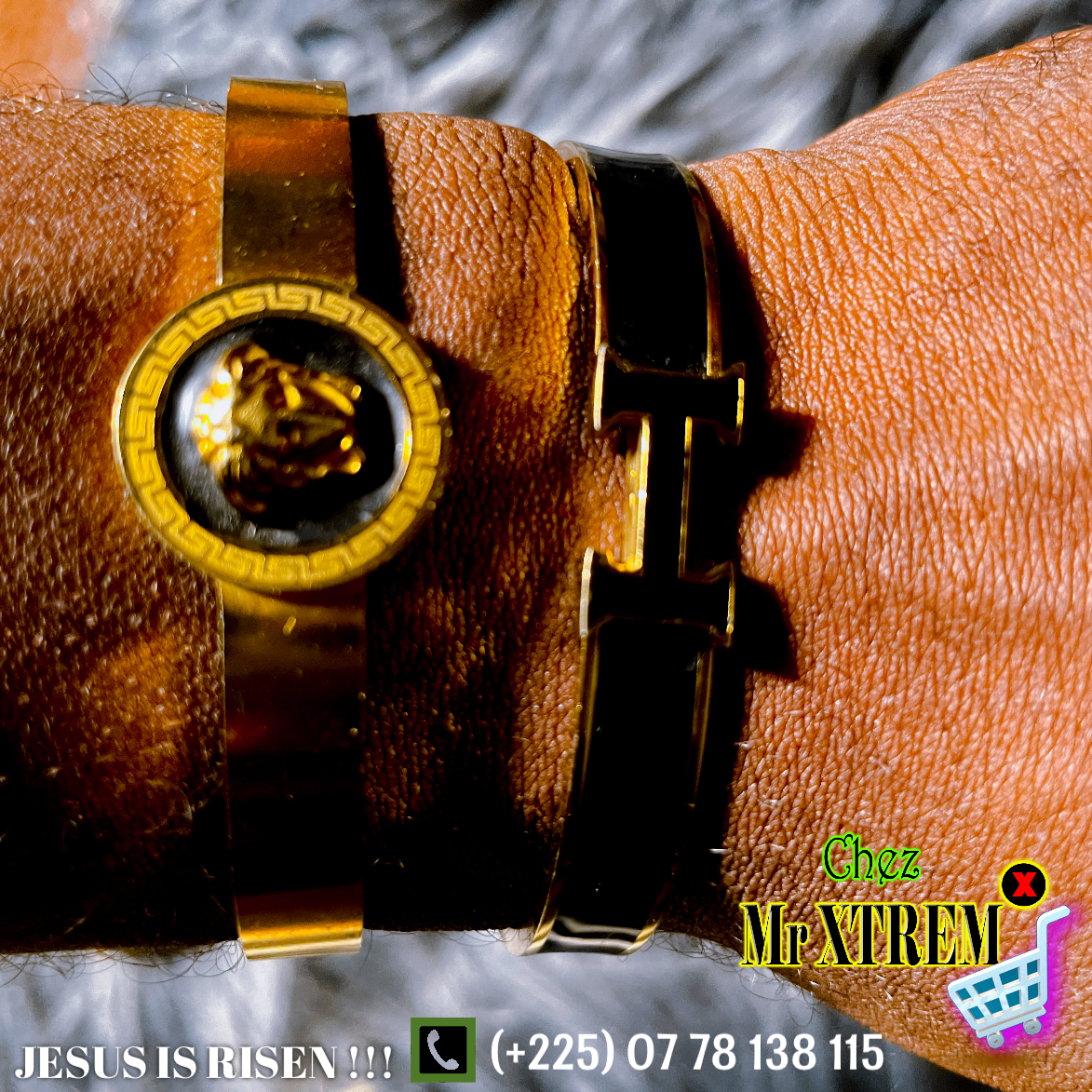 Bracelet Lion doré élégant