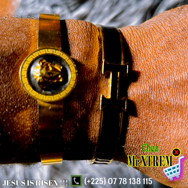 Bracelet Lion doré élégant