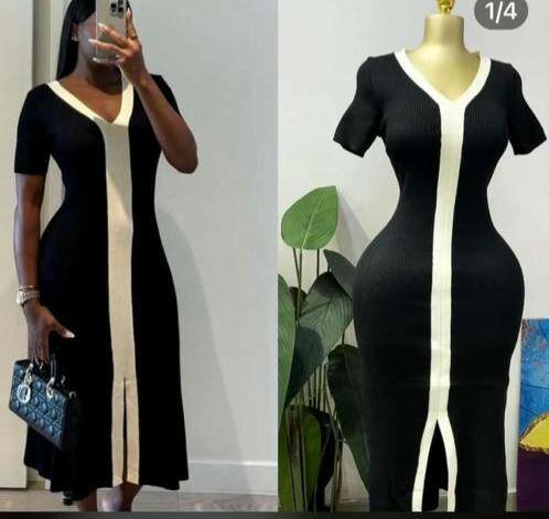 Robe rayée tendance