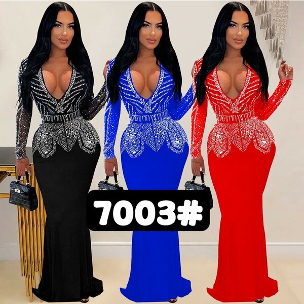 Robe soirée élégante brillante