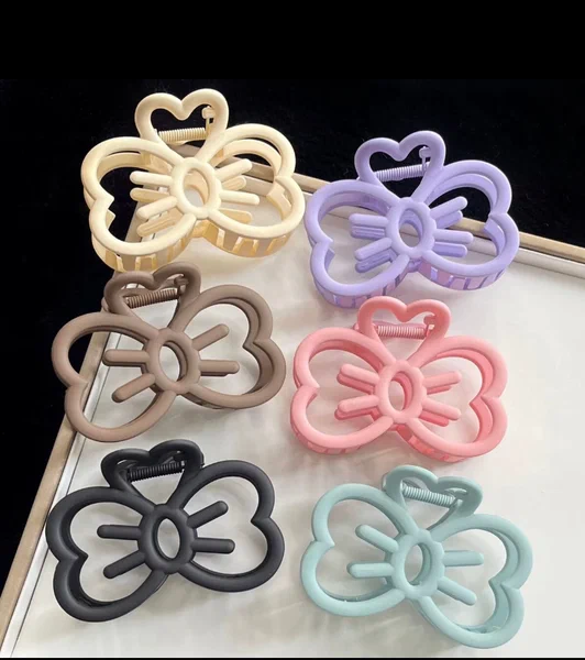 Pinces à cheveux papillon multicolores