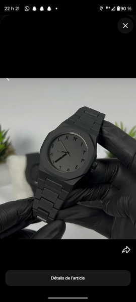 Montre Homme Noire Élégante
