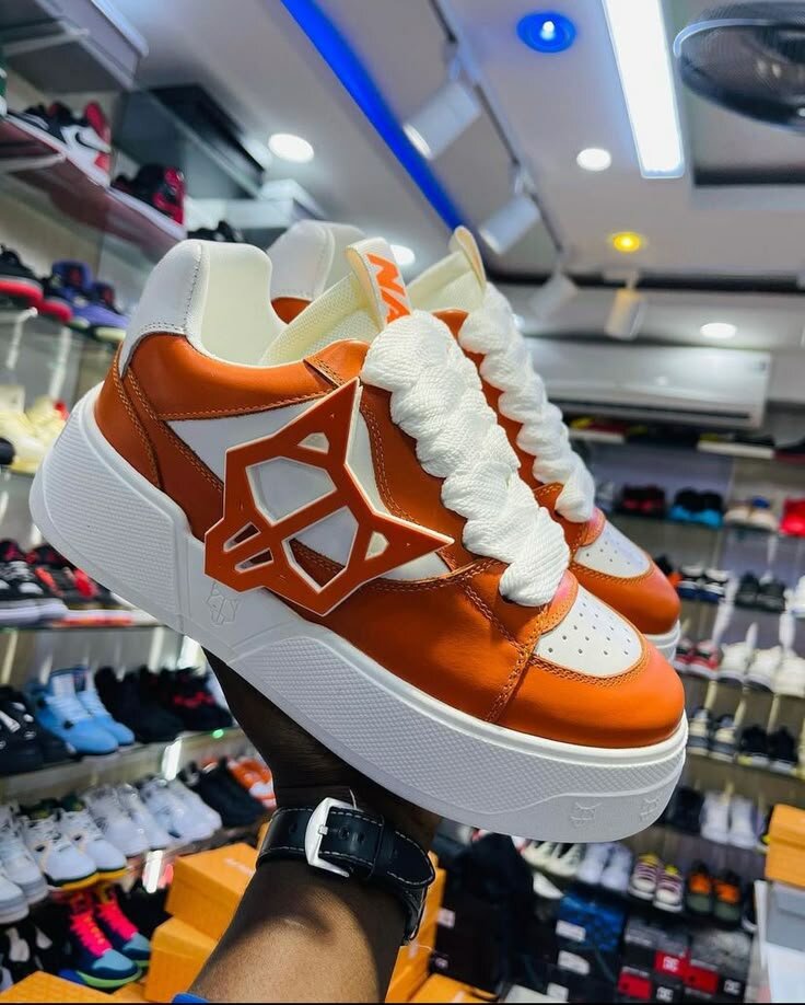 Baskets orange tendance