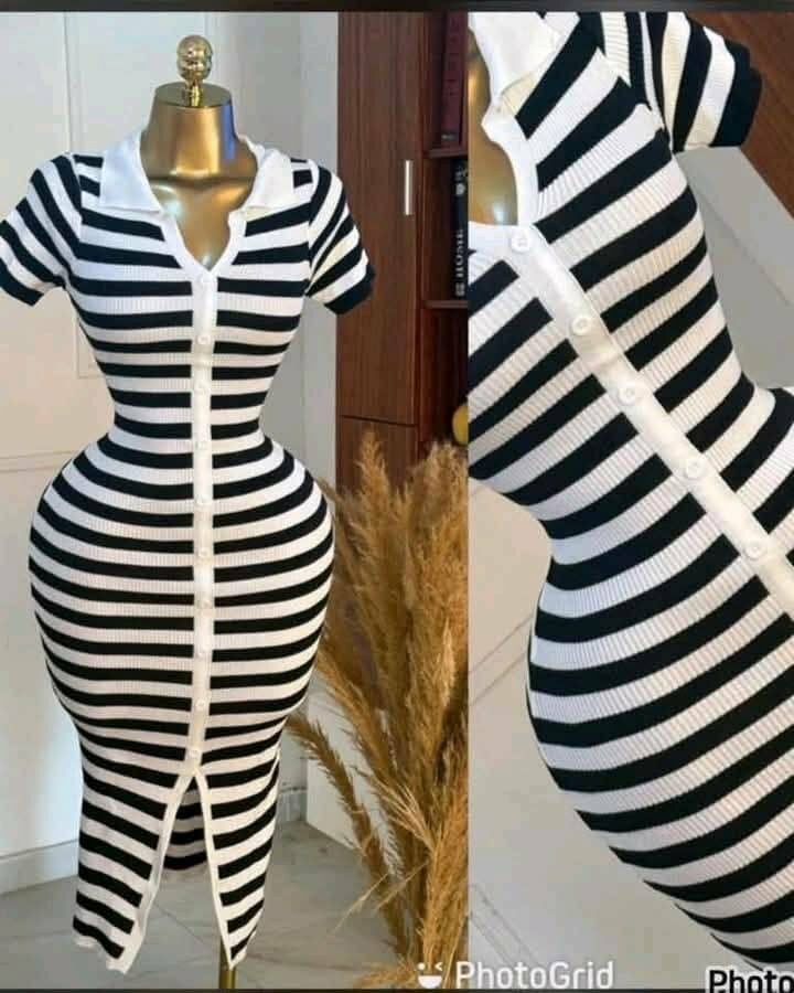 Robe rayée élégante pour femme