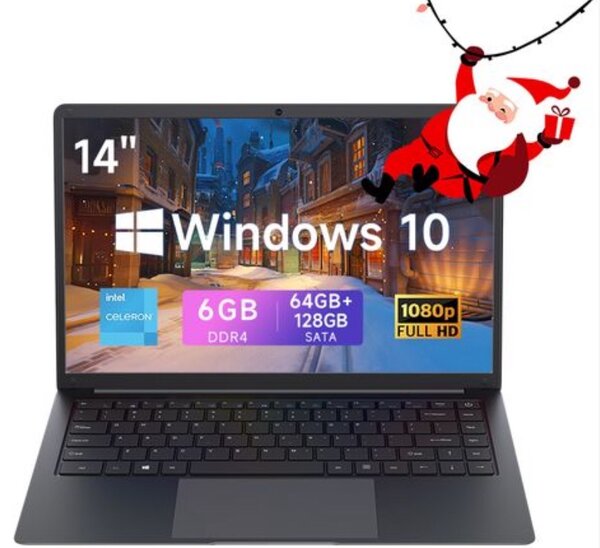 14 Inch Laptop Intel Celeron N3350 6GB RAM 192GB SSD Windows