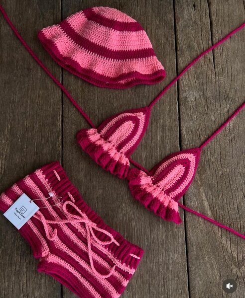 Aesthetic crochet swim piece