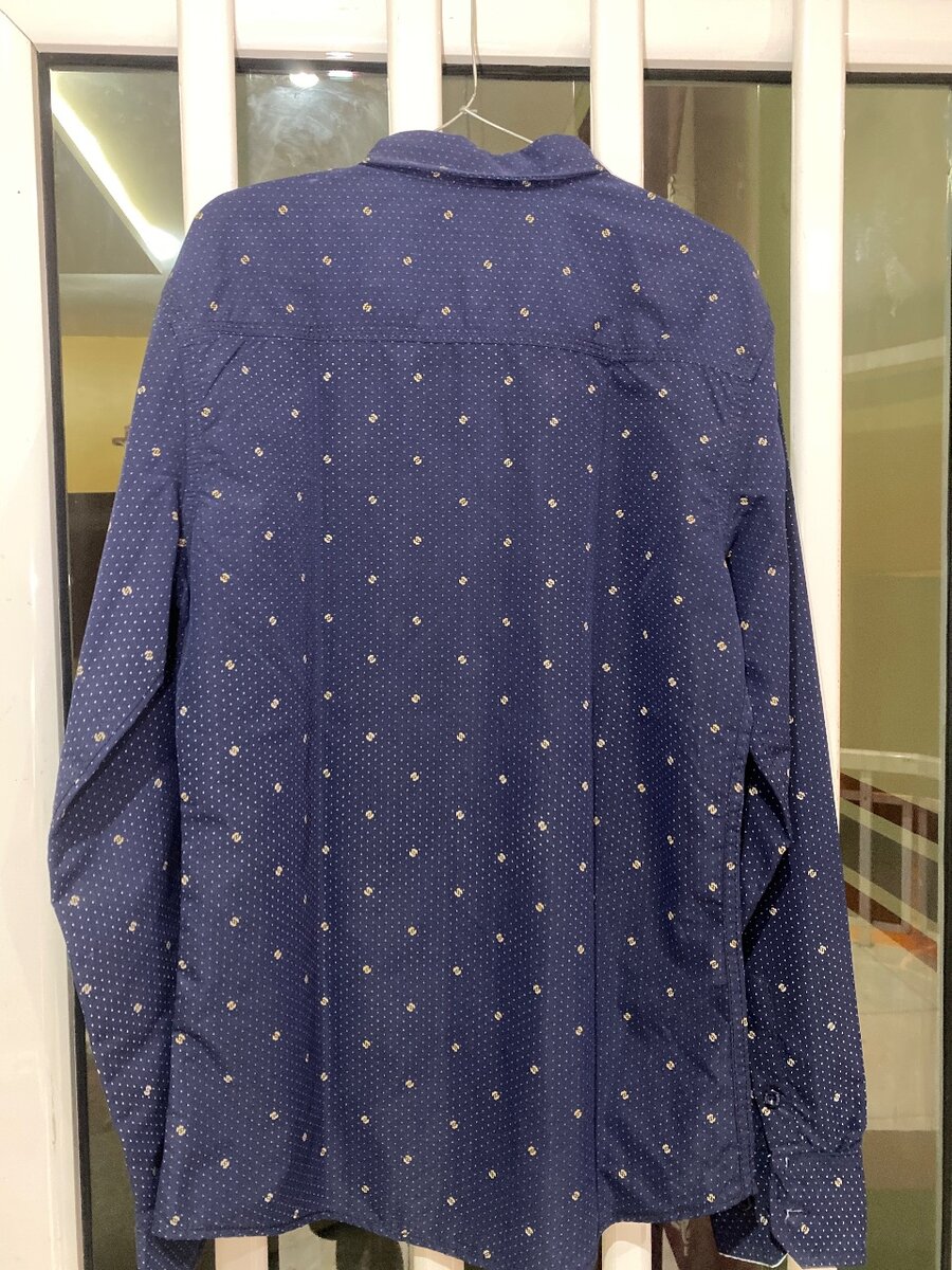 Chemise homme à motifs bleue