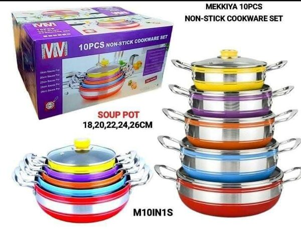 Set de casseroles antiadhésives 10 pièces
