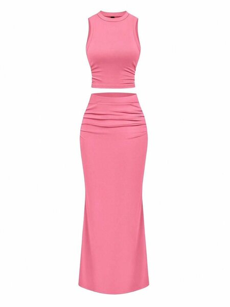 Ensemble crop top et jupe longue