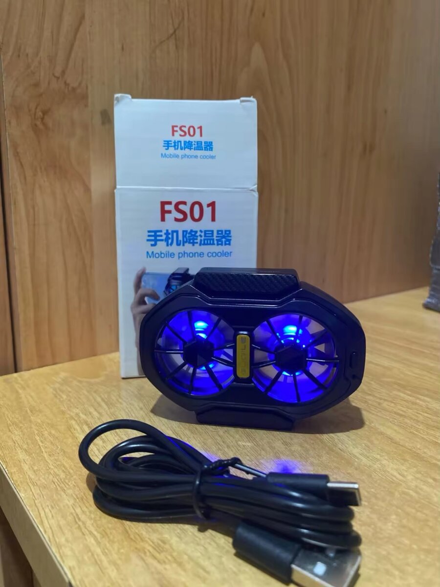Dual Fan Rechargeable Mobile Phone Cooler for 62-92mm Phone