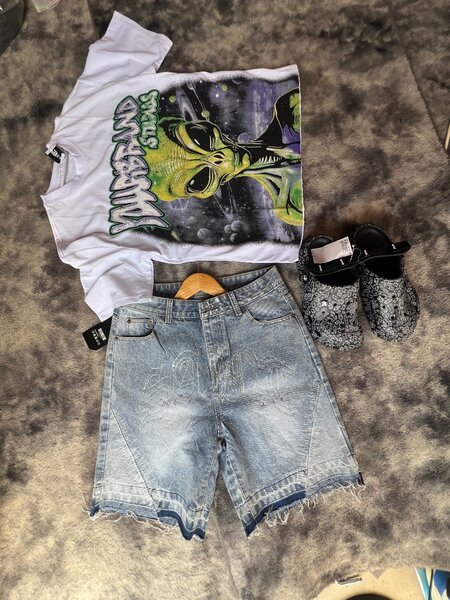 Shorts en jean casual unisexe