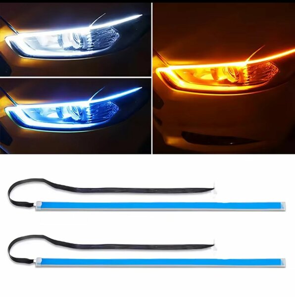 Feu de course LED DRL pour voiture, bande Flexible