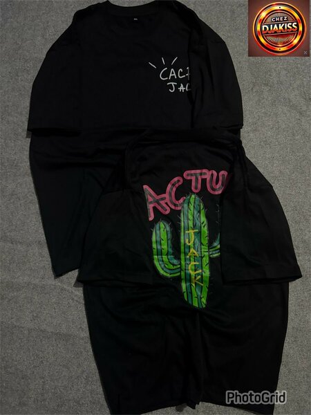 T-shirt noire cactus homme