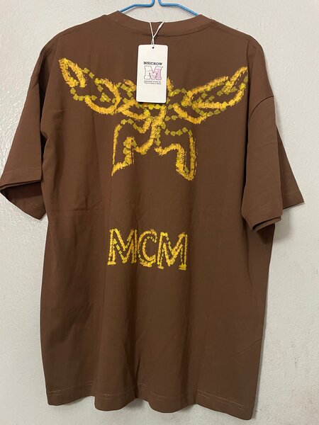 T-shirt marron motif abeille