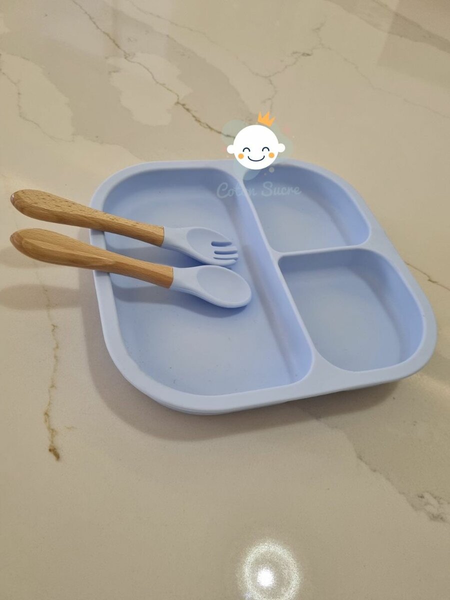 Ensemble d'Assiettes Bébé en Silicone