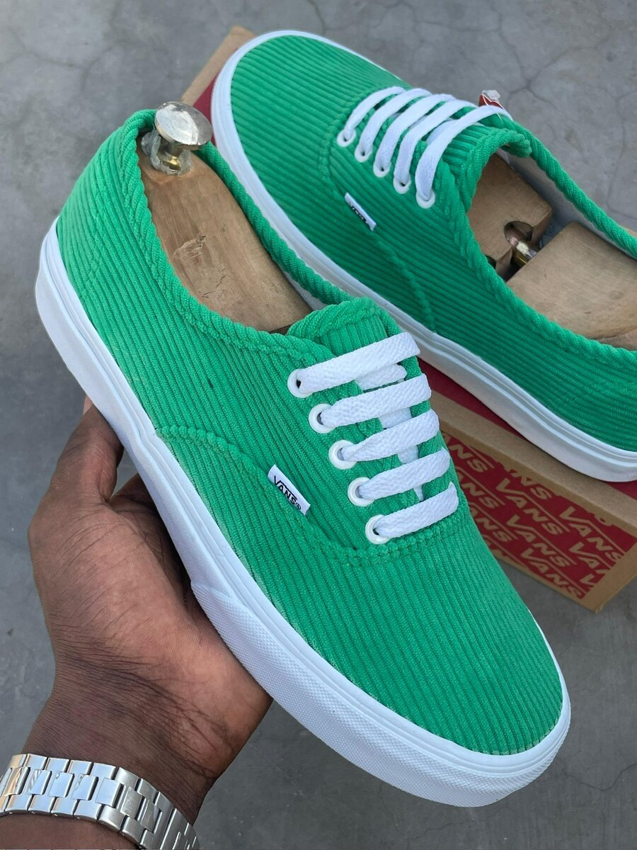 Vans Sneakers Vert Côtelé