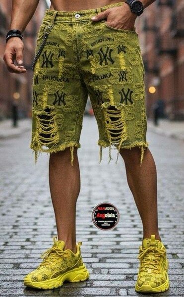 Shorts en denim déchiré homme