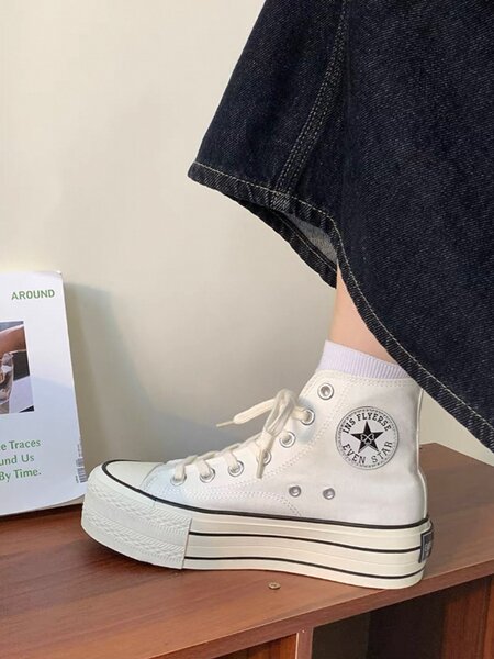 конверсы на высокой подошве