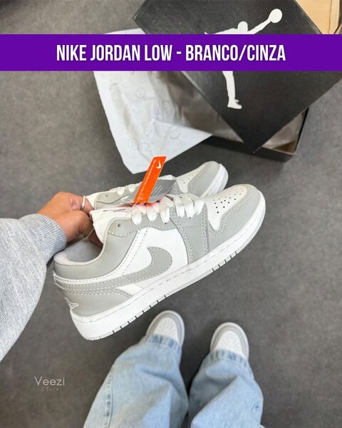Nike Jordan Low Blanc Gris