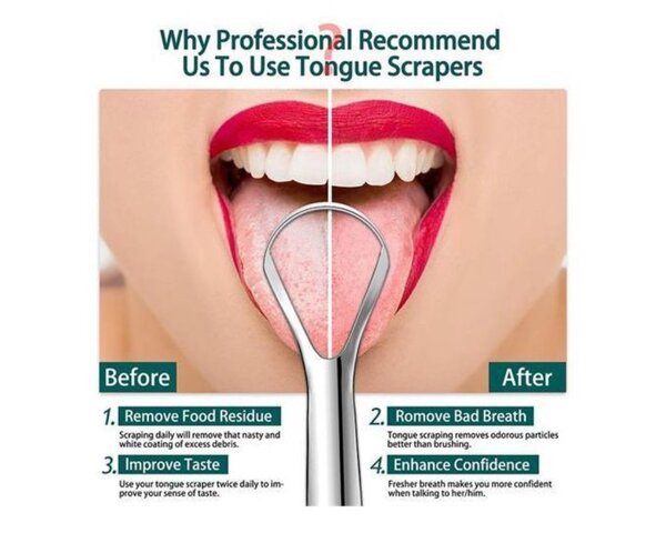 Gratte-langue Acier Inoxydable