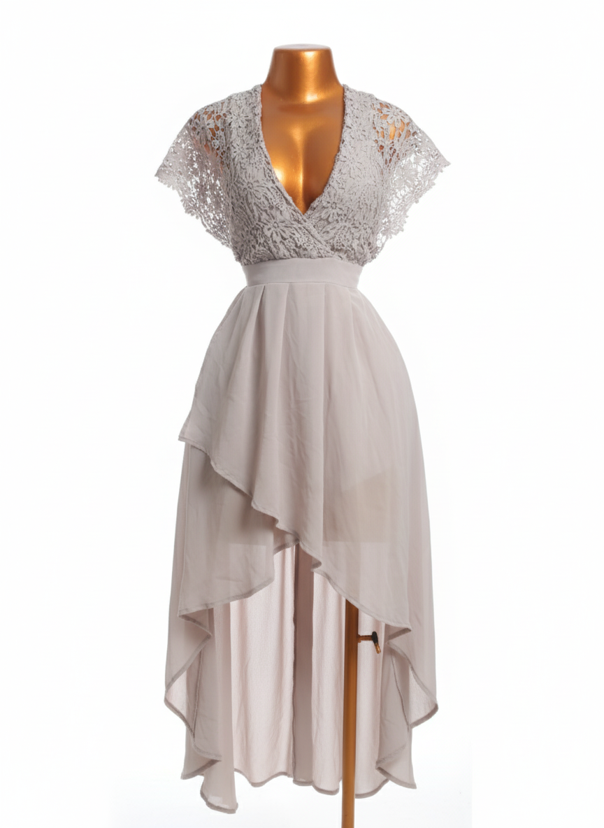 Robe Évasée Dentelle Bohème