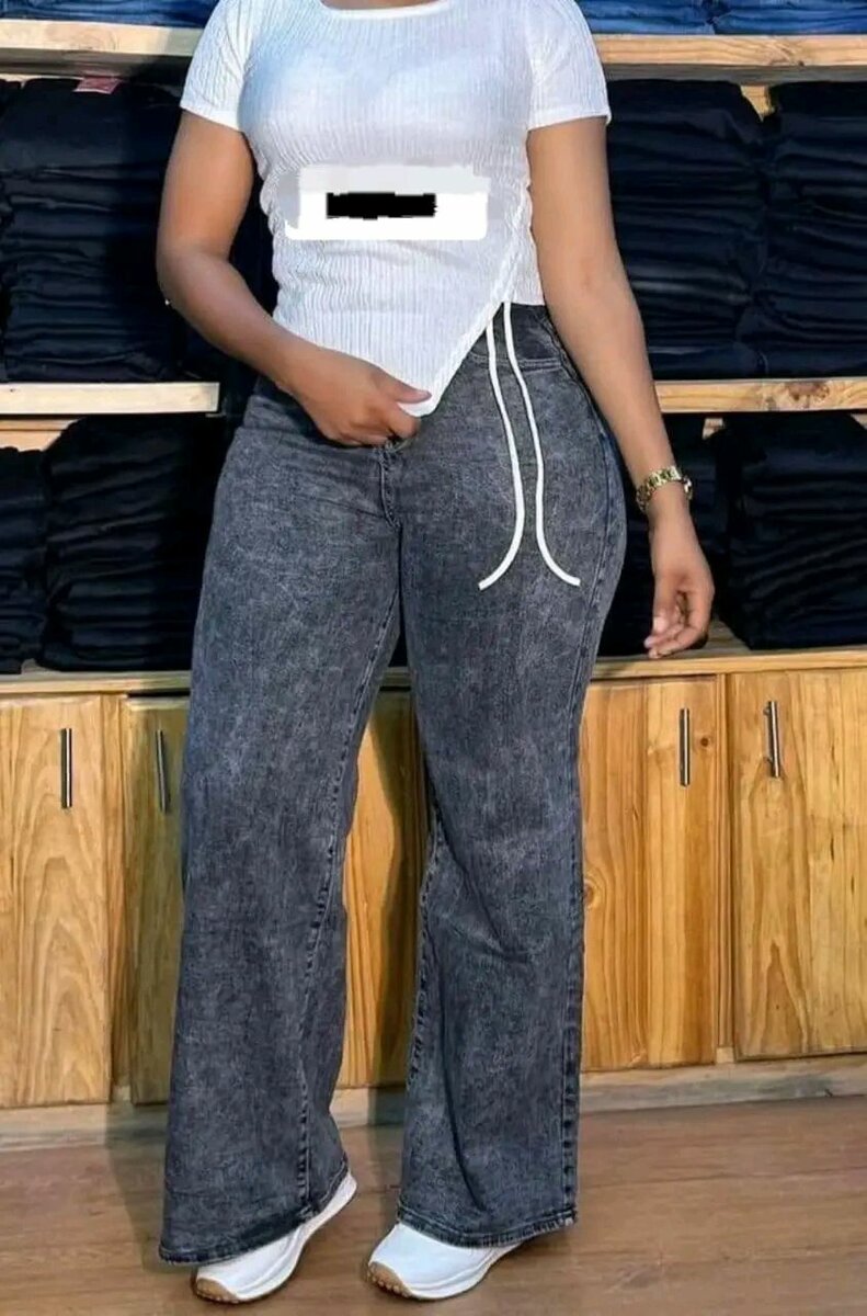 Jean évasé taille haute