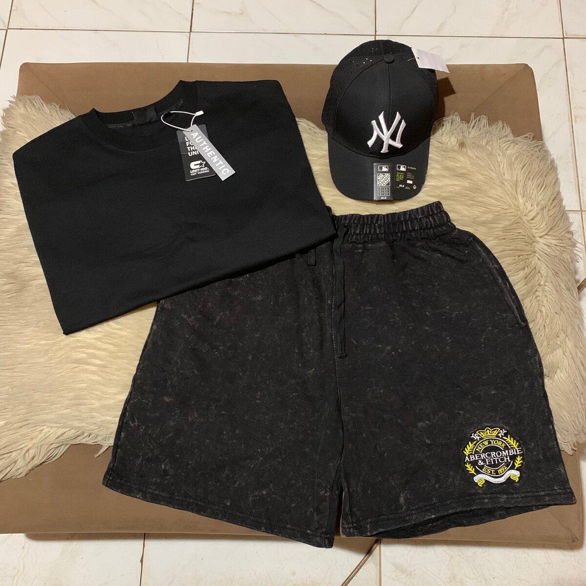 Tshirt, cap and shorts