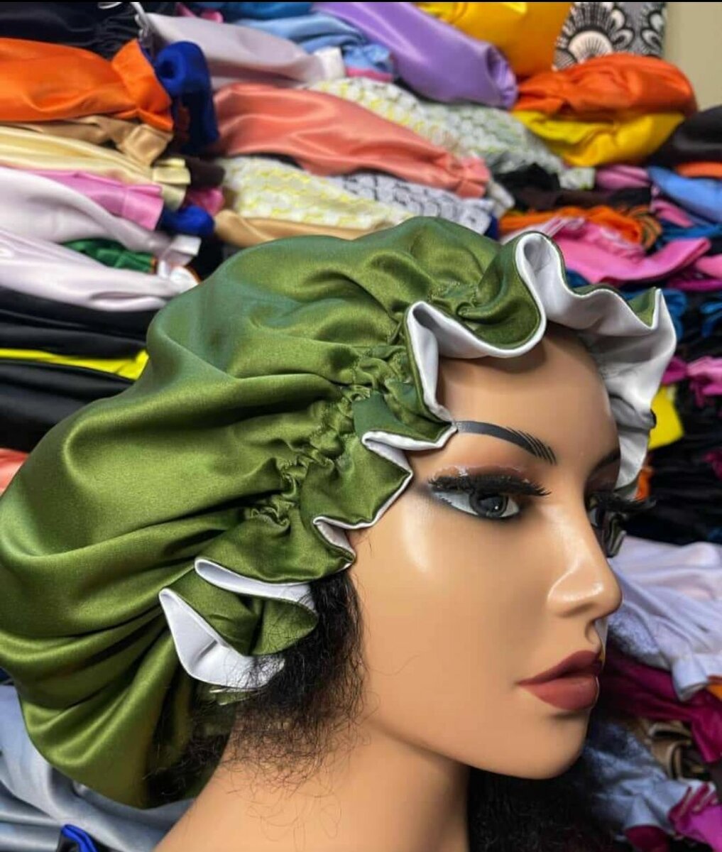 Satin Sleep Bonnet Cap