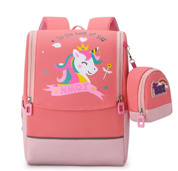 Cartable enfant licorne rose