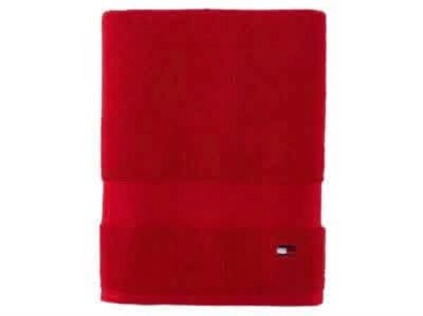 Serviette en coton rouge