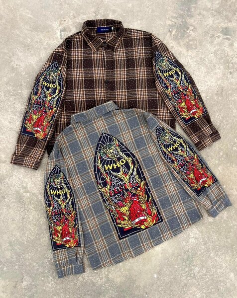 Chemise à carreaux graphique