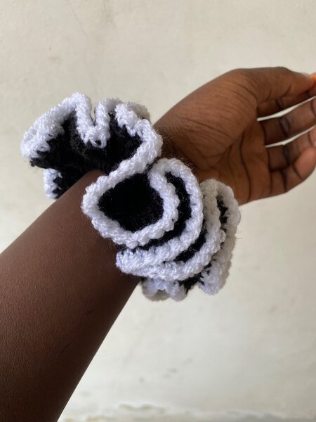 Chouchou crochet coloré