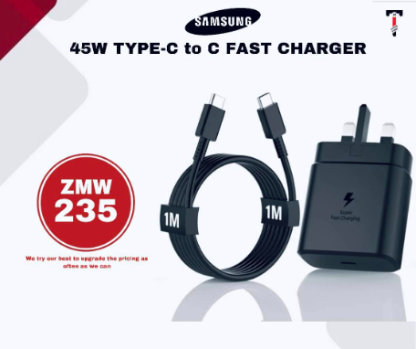 SAMSUNG 45W TYPE-C to C FAST CHARGERS