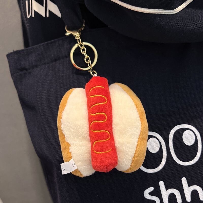 Porte-clés pendentif hot-dog