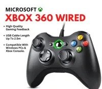 Wired Controller for Windows & Xbox 360 - Ergonomic Design, Vibration Feedback, High-Precision Thumbsticks, Responsive Triggers - Compatible with Gaming PCs by Microsoft, Perfect for Console & PC Gamers