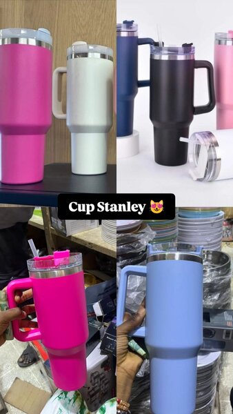 Mug isotherme avec paille