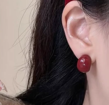 Серьги в цвете бордо😍