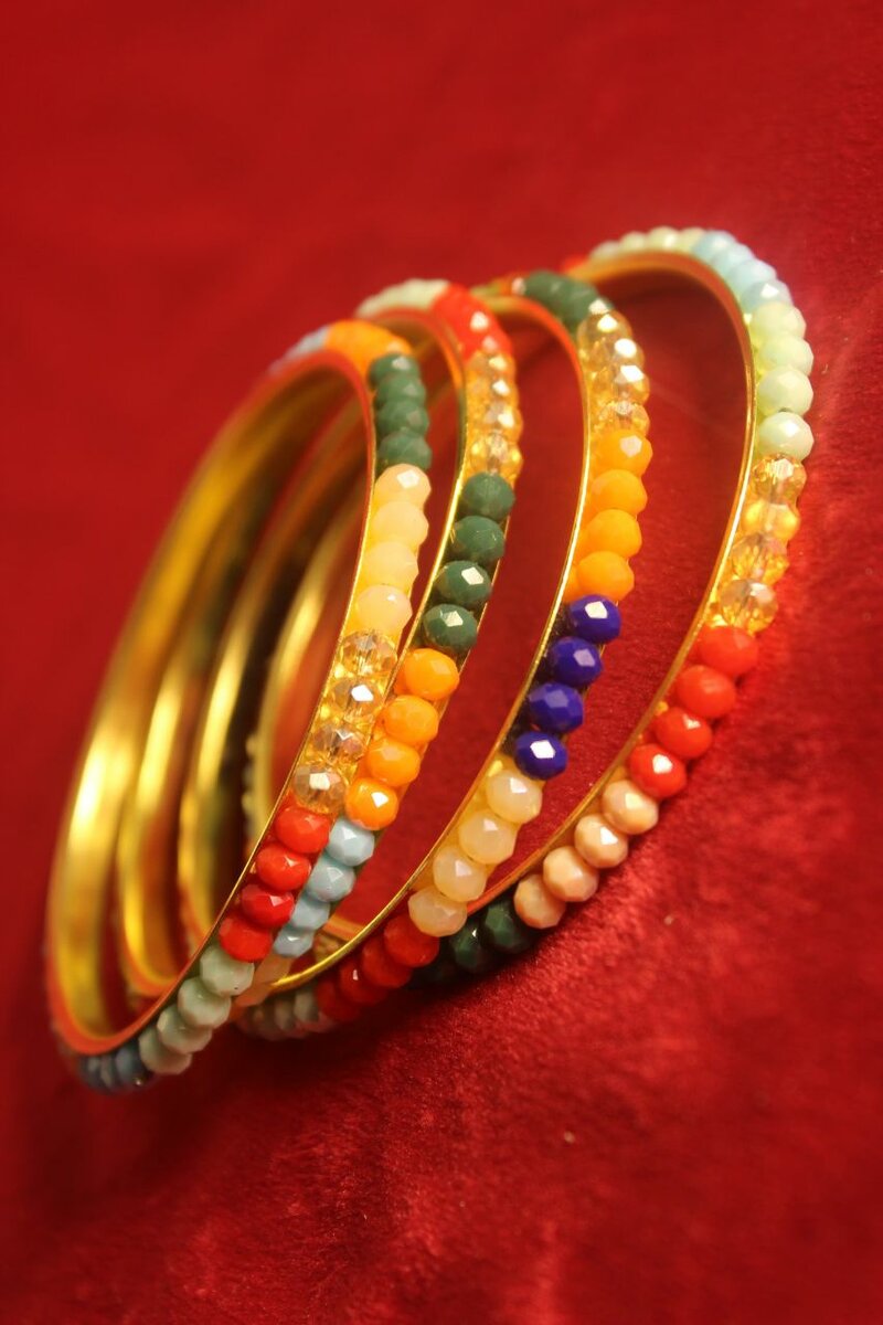 Marble stone Bangles 4 piece Set