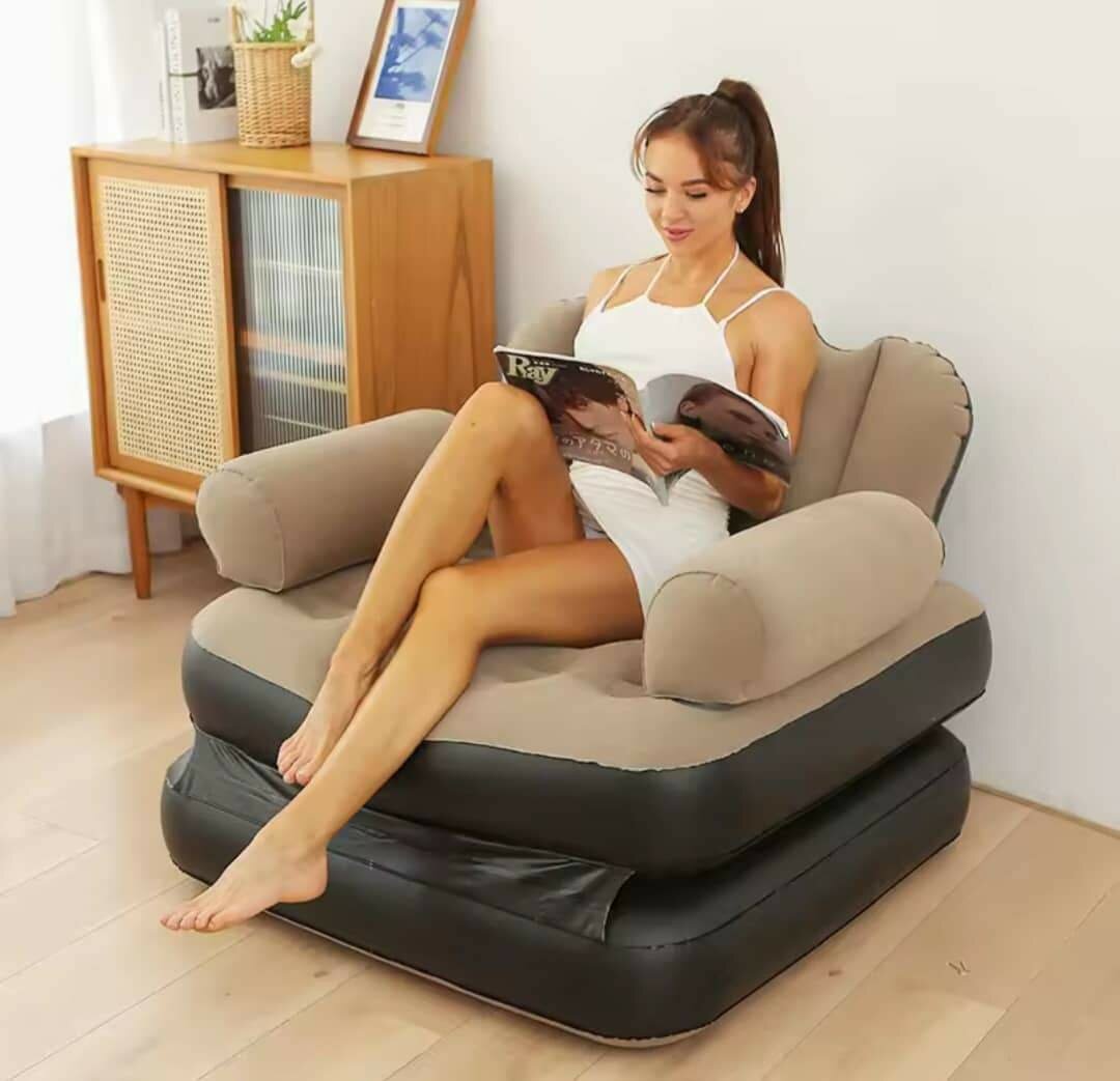 Canapé gonflable double couche pliable portable canapé m